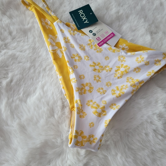🍹ROXY FLOWER LOVER REVERSIBLE CHEEKY BIKINI BOTTOMS XXL - Picture 9 of 9